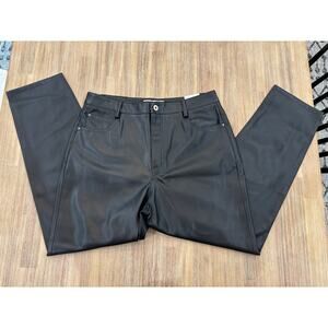 NWT Zara Mom Fit Faux Leather Pants - Size 12